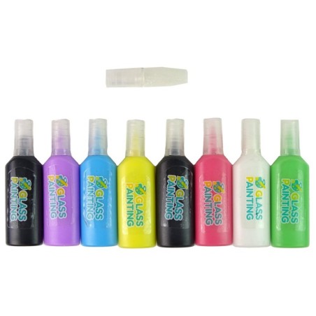 8 värvi sädelevad kommide aknakleebised