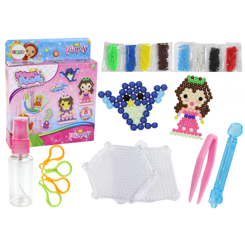 8-värviline DIY Magic Water Beads komplekt Printsess