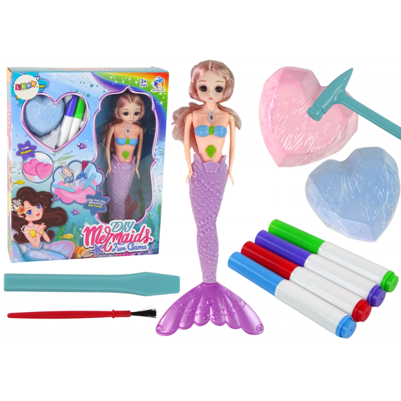 DIY Mermaid Purple Treasures kaevamiskomplekt