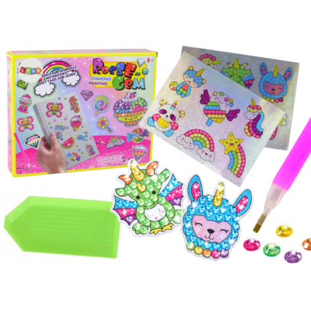 DIY teemantkleebiste komplekt erinevate mustritega värvilised kleebised