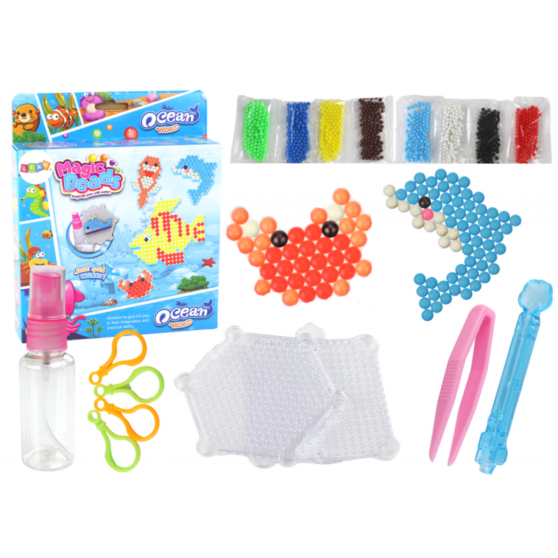 DIY veehelmeste komplekt Magic Beads 8 värvi mereloomad