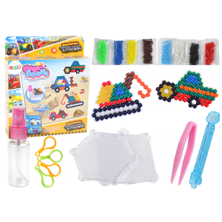 DIY veehelmeste komplekt Magic Beads 8 värviga Ehitussõidukid