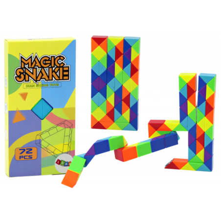 Bricks Arkaadmäng Hariv pusle Värviline madu 72 tükki.