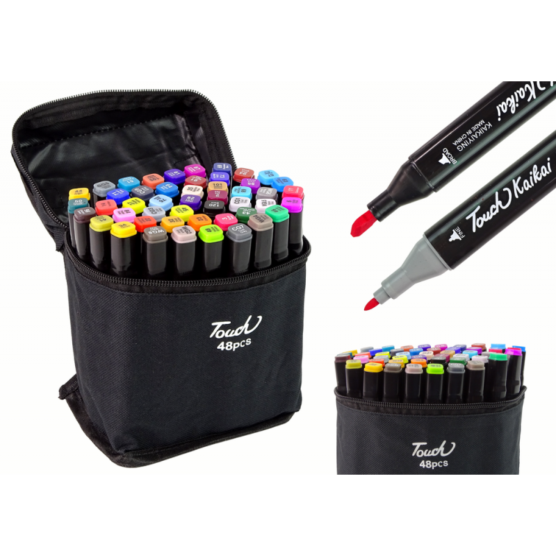 Komplektis 48 kahepoolset alkoholimarkerit