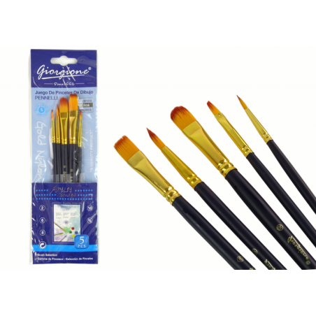 Kunstnikupintslite komplekt, 5 kujundit