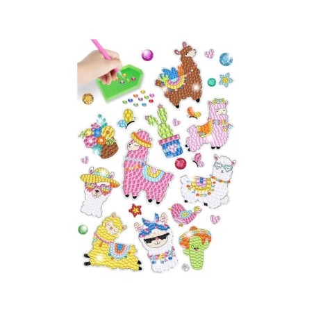 Llamas Animals Mosaic teemanttikandiga kleebiste komplekt