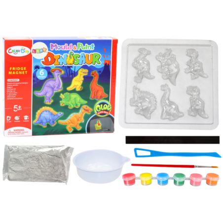 Loominguline isetegemise komplekt kipsmagnetitest, dinosaurused