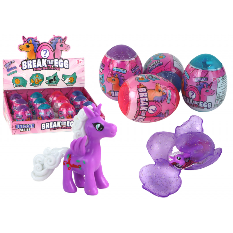 Magic Cracking Unicorn Egg koorega 4 värvi 6 cm