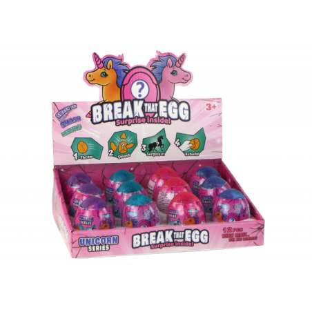 Magic Cracking Unicorn Egg koorega 4 värvi 6 cm