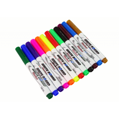 Magic Watercolor Markers 12 värvi Veepinnale maalimiseks, kuivadele kustutatavatele tahvlitele