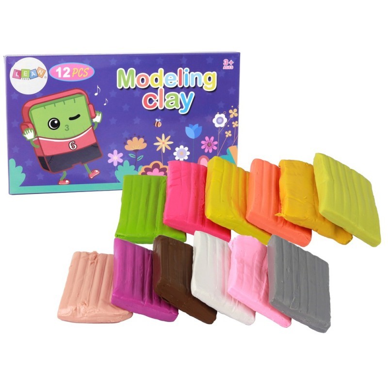 Modelling Clay 12 Colors Pastell Vibrant Colors Mix Set