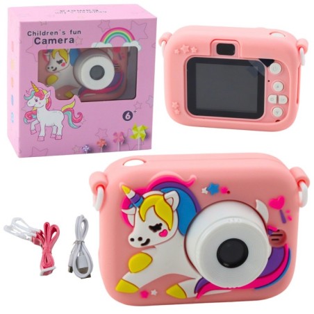 Digikaamera lastele Unicorn Pink 48Mpx HD 1080P