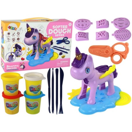 Play dough Unicorn DIY Play tainas Juuksur