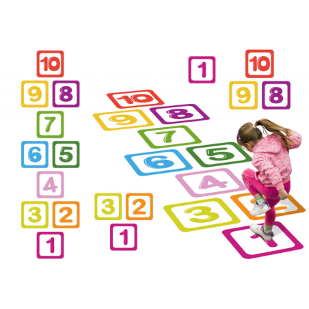 Põrandakleebised numbritega 1–10