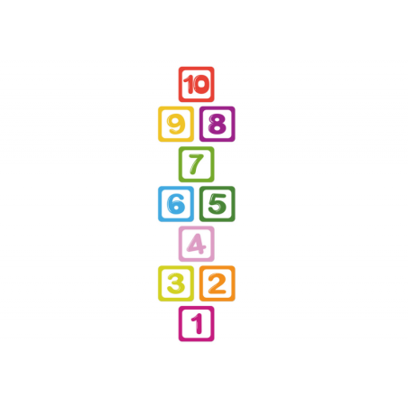 Põrandakleebised numbritega 1–10