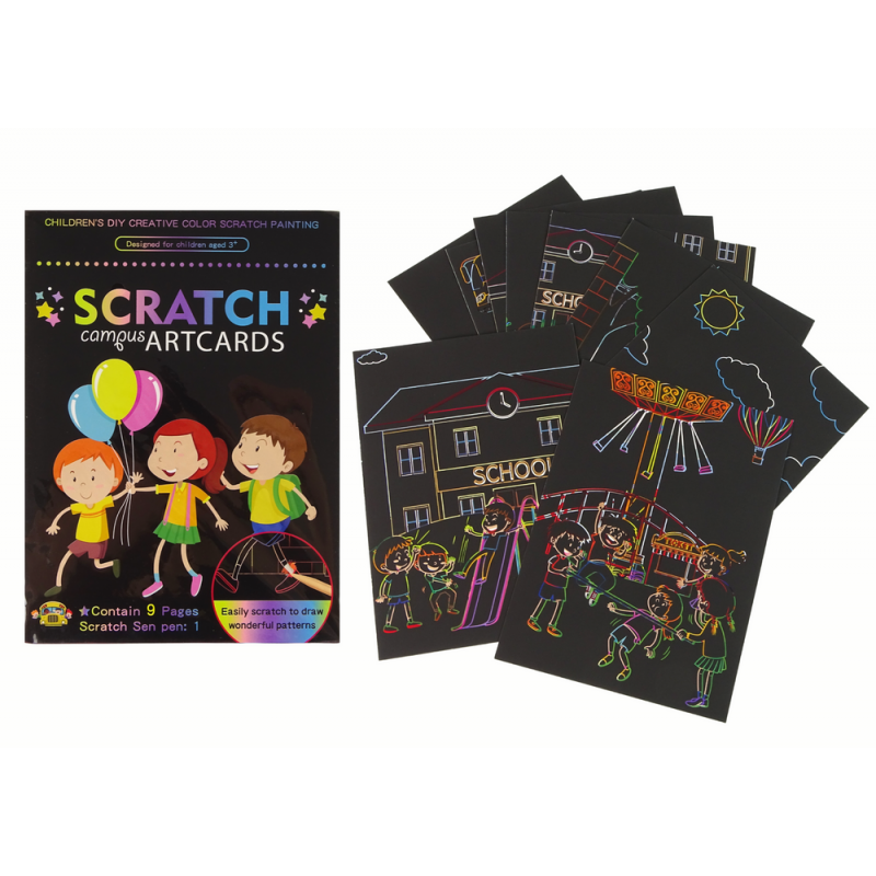 Scratch värvimisraamat lastele koolis