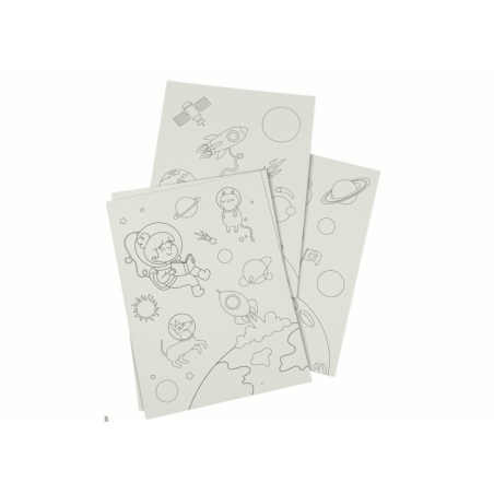 Scratch värvimisraamat lastele kosmoses