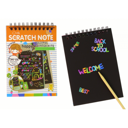 Scratchboard Märkmed lastele Oranž