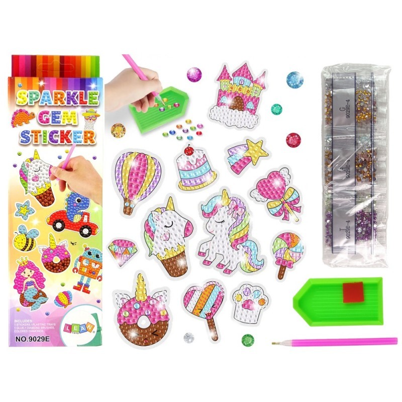 Teemanttikandid Unicorn Sweet Mosaic kleebiste komplekt