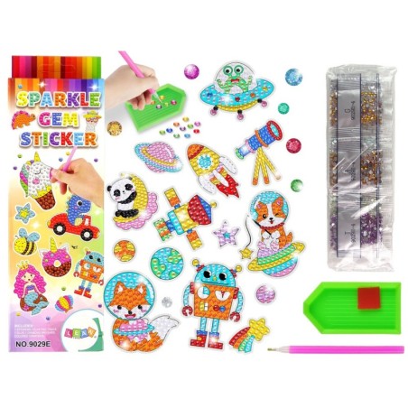 Teemanttikandiga kleebiste komplekt Kosmose astronauti mosaiik