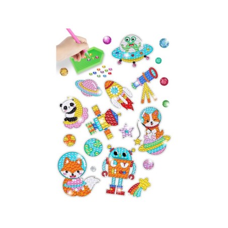 Teemanttikandiga kleebiste komplekt Kosmose astronauti mosaiik