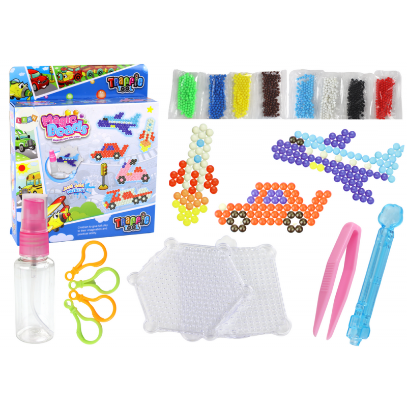 Vesihelmeste komplekt 8 värviga DIY Magic Beads Transpordivahendid