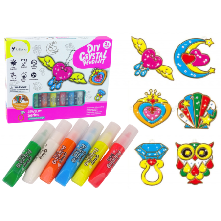 Vitraažvärvimine Ripatsid Tahkevärv Ehted 6 tk.