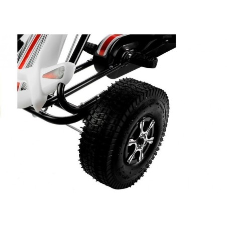 Go-Cart Monster valge/must – pumbaga rattad käsimurdmisega