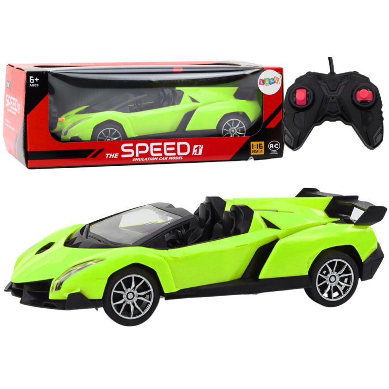 Auto kaugjuhitav sportauto RC 1:18 roheline