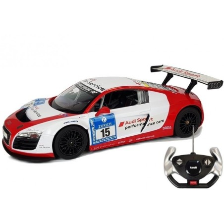 Auto R/C Audi R8 LMS Rastar 1:14 Valge-Punane