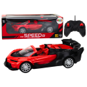 Mänguauto kaugjuhitav sportauto RC 1:18 punane