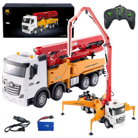 RC Huina Betoonisegisti Veoauto Kaugjuhitav Kollane 1:18