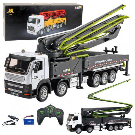 RC puldiga betoonisegisti veoauto kaugjuhitav Huina Gray 1:18