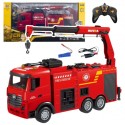Tuletõrjeauto Kraana kaugjuhtimispuldiga RC tuled Vesi Huina1:18