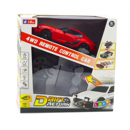 Drift Sportauto puldiga vahetatavad rattad RC 4WD Red