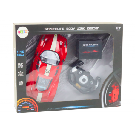 Kaugjuhtimispuldiga Sportauto 1:16 R/C Red