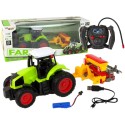 Põllumajandussõiduk traktor koos pressiga R/C 1:16 Green