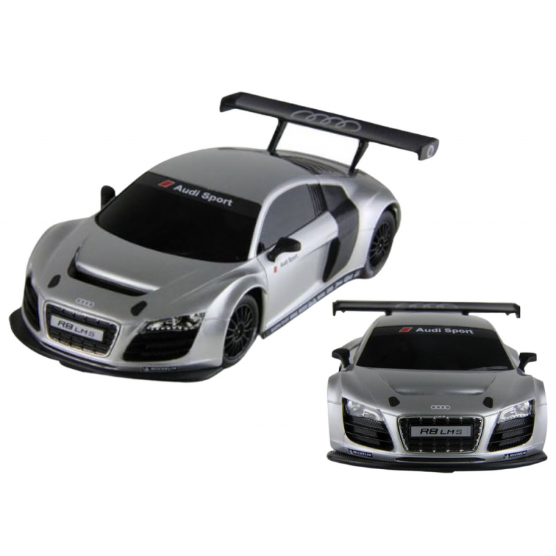 Hõbedane kaugjuhitav Audi R8 LMS 1:24