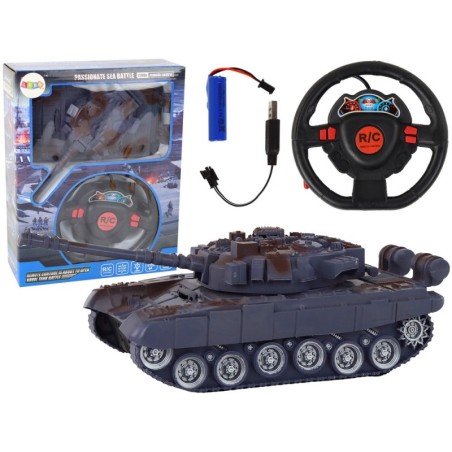 R/C Tank kaugjuhitavad tuled, heli tumesinine 1:18 27MHz