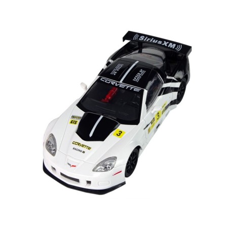 Võidusõidusportauto R/C 1:18 Corvette C6.R valged 2,4 G tuled