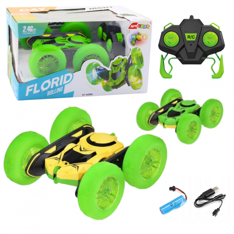 Kaugjuhtimispult Stunt Car RC 360° roheline