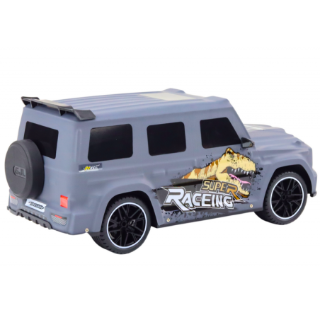 Hall kaugjuhitav auto dinosauruse graafikaga, 1:10