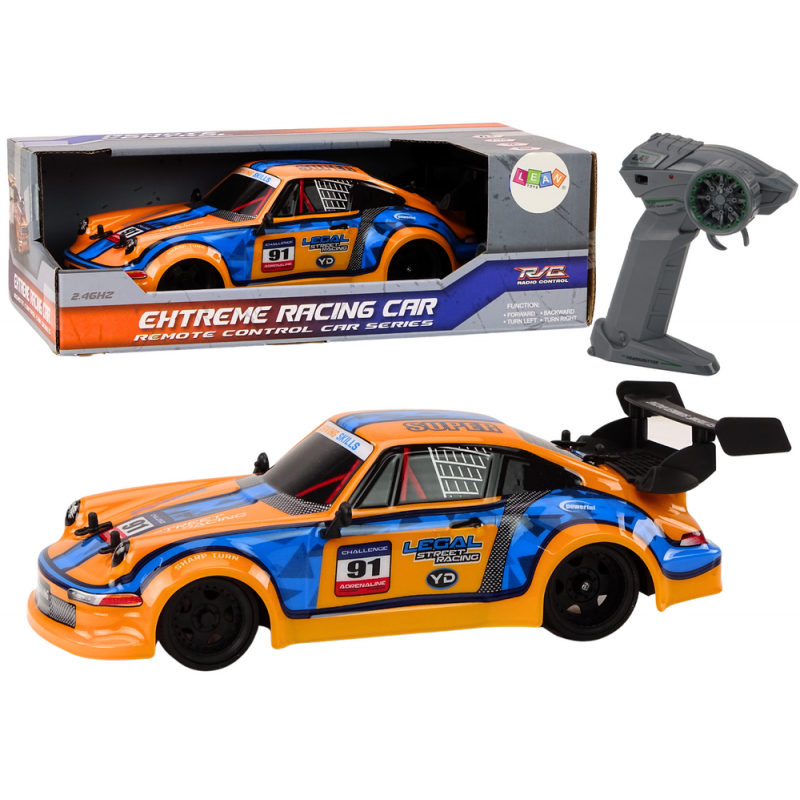 Oranž puldiga juhitav driftiauto 1:16