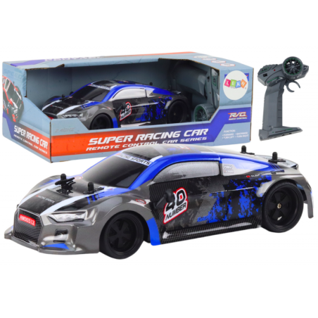 RC Remote Control Car 1:18 Rubber Wheels Drift Blue