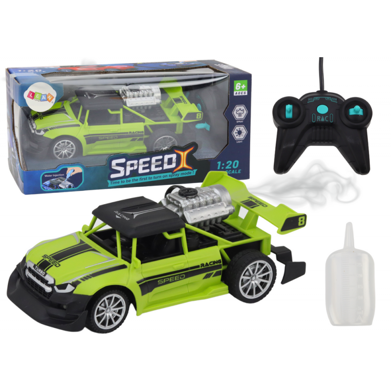 RC puldiga auto 1:20 Suitsuefekt põleb roheliselt