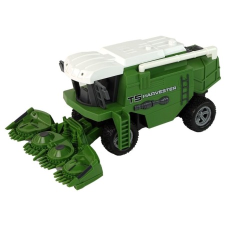 Kaugjuhitav põllumajandusharvester R/C põleb roheliselt