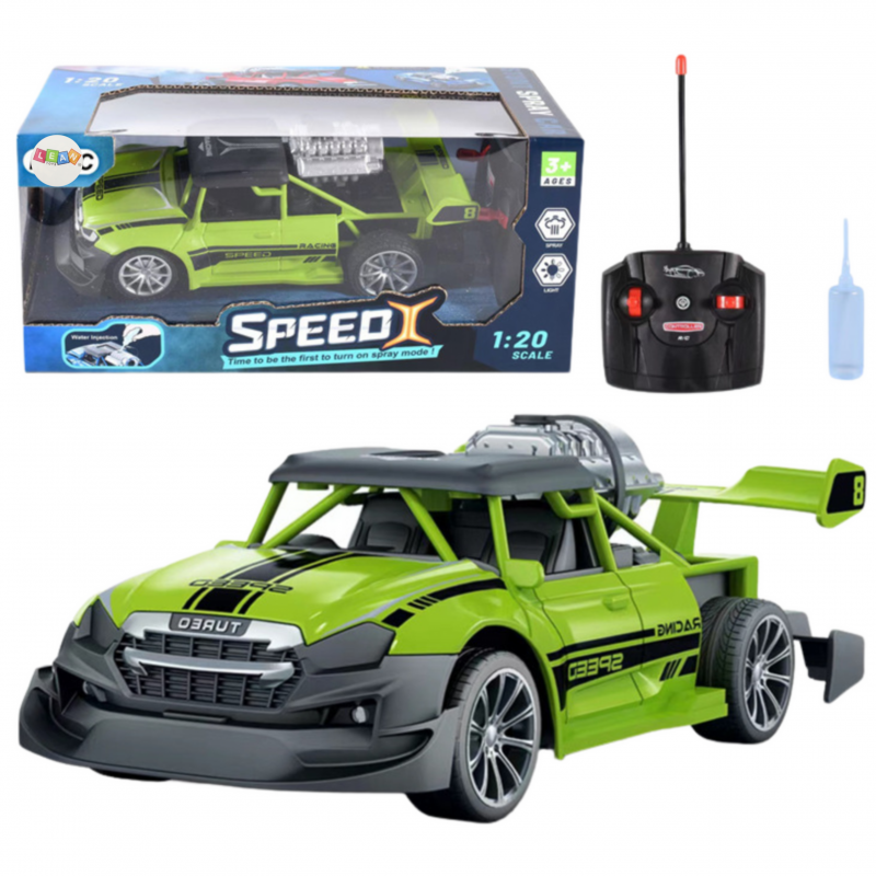 Kaugjuhitav RC-auto 1:20 Tuled suitsuefektiga rohelised