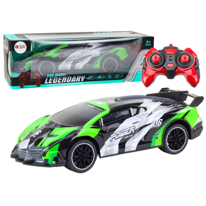 Sportauto kaugjuhtimisega RC 1:10 25km/h Roheline