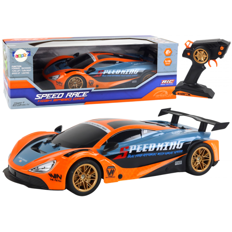Suur puldiga juhitav sportauto 1:10 oranž