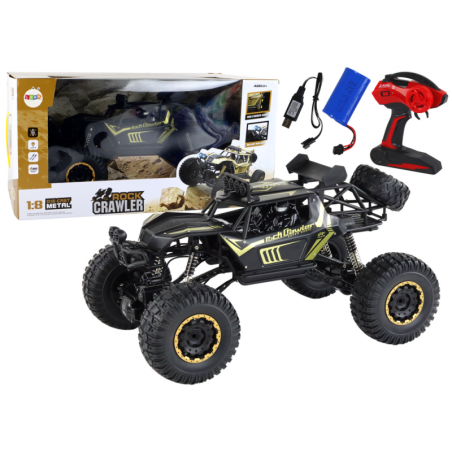 Suur kaugjuhtimispuldiga auto 1:8 skaala 2,4G juhtpult, must